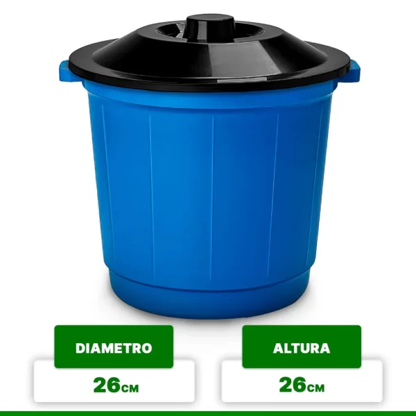 Lixeira Cesto 10 Litros Para Cozinha Plástico Com Tampa - Imagem 5