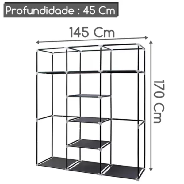 Organizador De Roupeiro Portátil Dobrável - Imagem 3