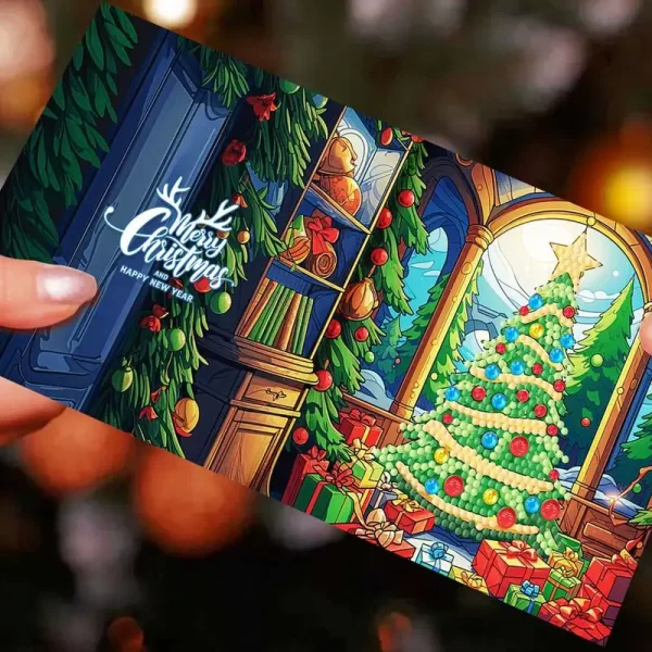 Cartões de Natal com Strass Pintura Broca - Imagem 4