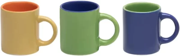 Mini Canecas De Café Bicolor com 6 Peças Multicolor - Imagem 4