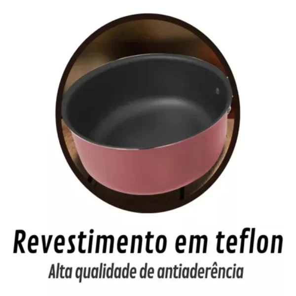 Conjunto de Panelas com Wok de Aço Inoxidável e Frigideira 5 pcs - Imagem 4