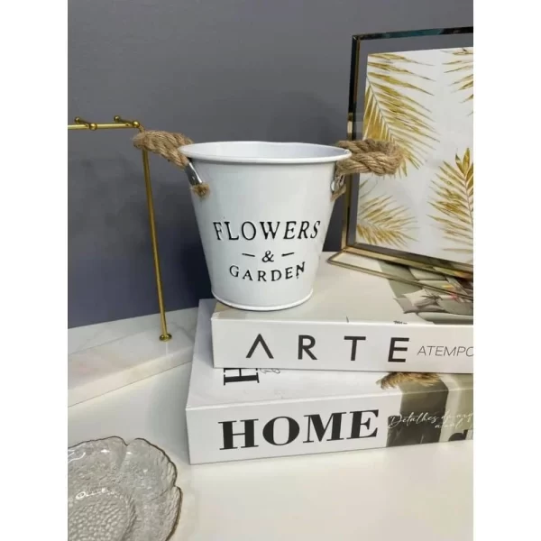 Vaso Decorativo Moderno Cachepot Branco - Imagem 5