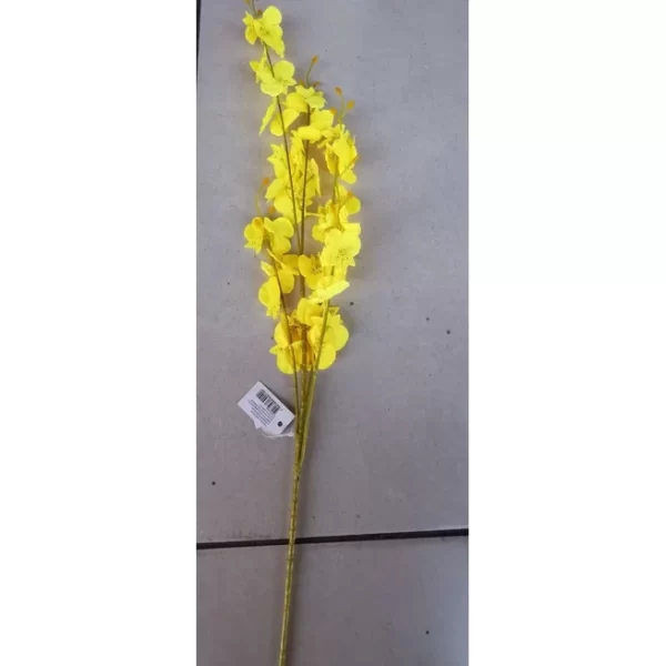 Flores Artificiais Orquídea Chuva de Ouro c/1 Ramo de 5 Galhos 95 cm - Imagem 6
