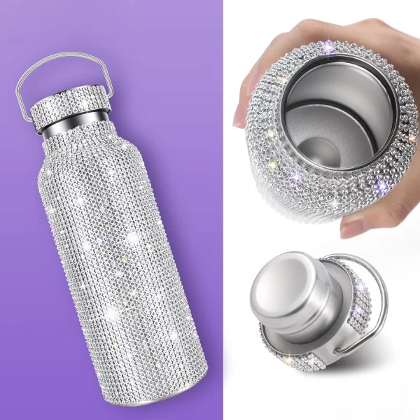 Garrafa Térmica Strass, para Mulheres, de Aço Inoxidável a Vácuo - Imagem 2