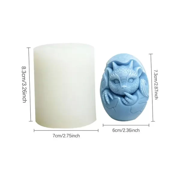 Molde de Ovo de Dinossauro 3D para Velas - Imagem 6