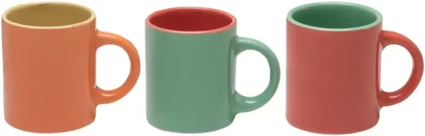 Mini Canecas De Café Bicolor com 6 Peças Multicolor - Imagem 5