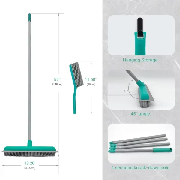 Pet Hair Rubber Vassoura com Chave De Fenda - Imagem 3