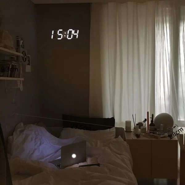Relógios de Parede Digitais LED Ajustáveis - Imagem 4