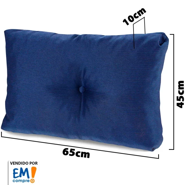 Kit 2 Peças Almofada com Enchimento Flocos de Espuma 45x65cm Bf Colchoes - Imagem 3
