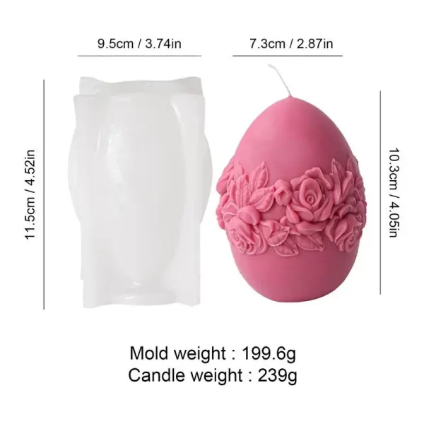 Molde De Silicone De Páscoa Para Fabricação De Vela - Imagem 6