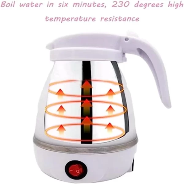 Chaleira Elétrica Portátil Dobrável de Silicone Dobrável com Plugue 110 V EUA - Imagem 3