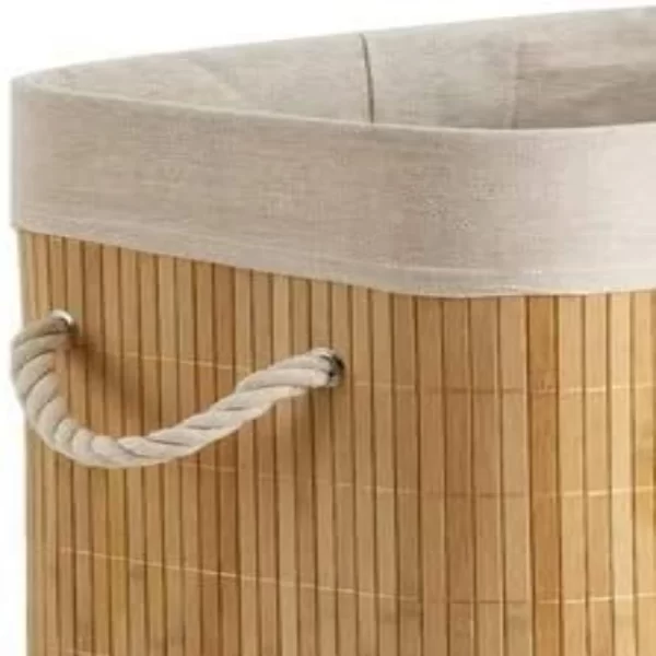 Cesta De Rattan Com Alças Para Roupas Sujas - Imagem 2