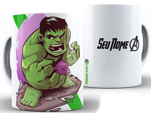 Caneca Hulk Personalizada Com Nome + Caixa - Xícara 325ML - Imagem 4