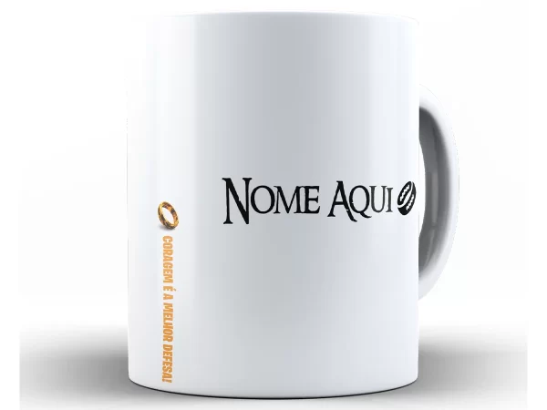Caneca Senhor dos Anéis Personalizada Com Nome + Caixa - Xícara 325ML - Imagem 3