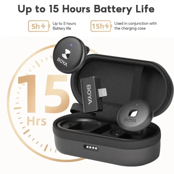 Boya Omic Microfone de Lapela sem Fio - Iphone Ipad Android tipo-c - Imagem 4