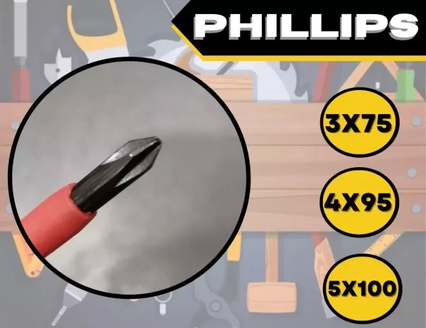 Kit Chave De Fenda Philips Isolada Eletricista 6 Peças Imã - Imagem 3