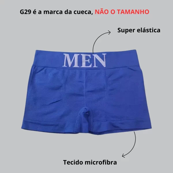 Kit Cueca Boxer Masculina Sem Costura em Microfibra Confortável e Respirável - Imagem 2