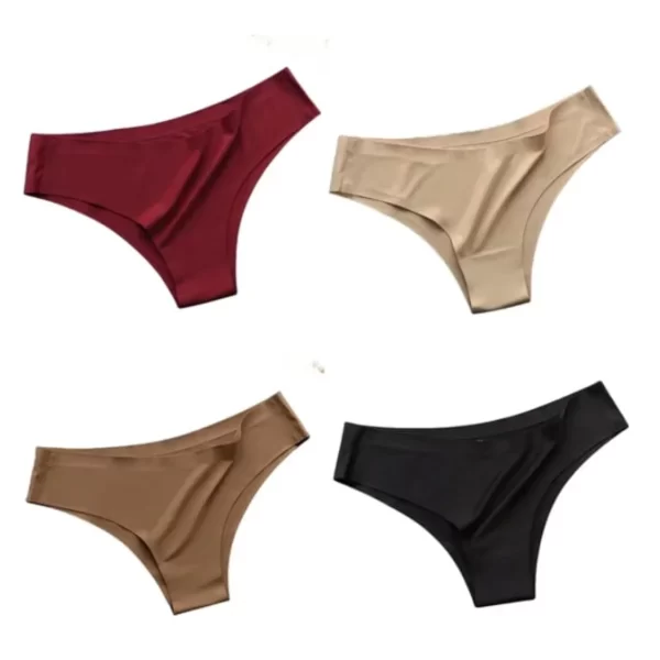 Kit 3 Calcinha sem costura, tanga sem costura, lingerie confortável, calcinha invisível, - Imagem 4