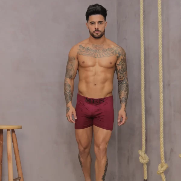 kit com 4 Cuecas Boxer Masculinas Sem Costura de Microfibra - Imagem 3