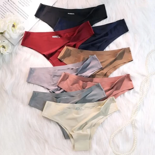 Kit 3 Calcinha sem costura, tanga sem costura, lingerie confortável, calcinha invisível, - Imagem 5