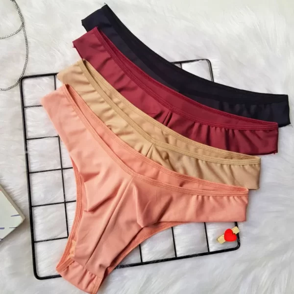Kit 3 Calcinhas Fio Duplo Lisa: Conforto e Elegância para o Dia a Dia - Imagem 2