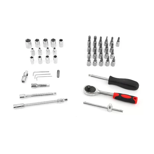 Kit De Ferramentas 46 Peças Jogo De Soquetes Chave Catraca Reversível Com Maleta Jogo De Ferramentas Completo - Imagem 2