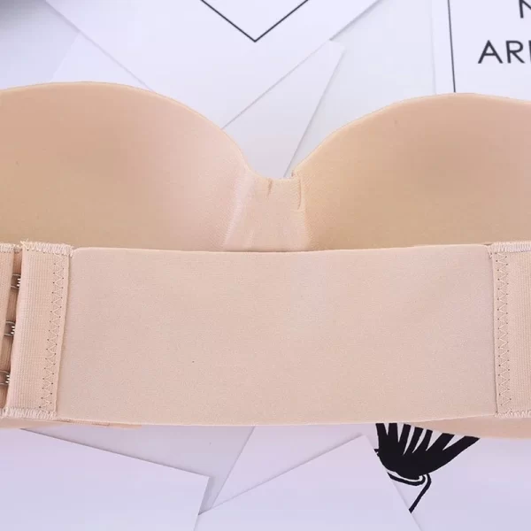 Mulheres tubo topos invisível sutiã sem alças roupa interior sexy sólido sem costura push up sutiã sem fio molde copo bralette lingerie - Imagem 6