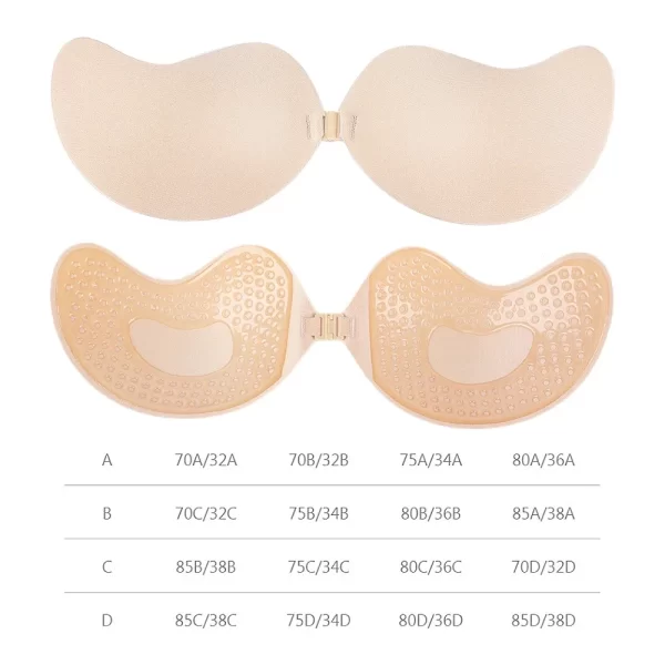 Sutiã push up invisível para mulheres, sutiã sem alças sem costas, fechamento frontal sem costura, roupa íntima de silicone, almofada de sutiã autoadesiva - Imagem 6