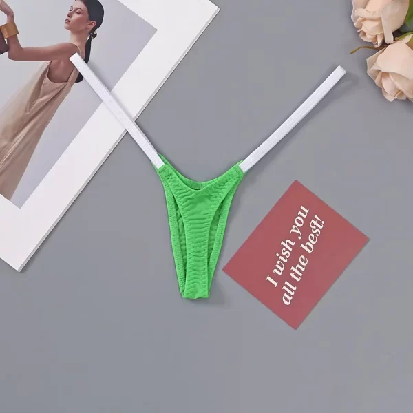 Mulheres t voltar sexy 18 fantasia roupa interior feminina clássico t calças alças finas cintura baixa multi-cor costura elástica lingerie erótica - Imagem 3