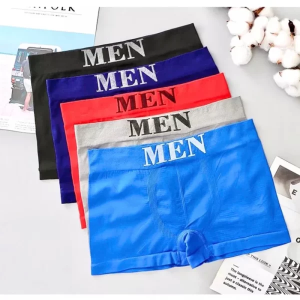 kit com 4 Cuecas Boxer Masculinas Sem Costura de Microfibra - Imagem 5