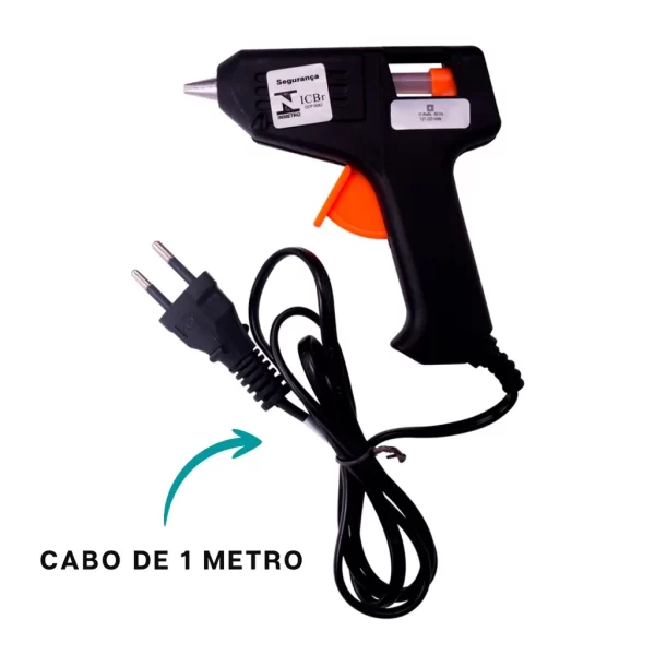Pistola de Cola Quente Bivolt (110v e 220v) 10W Pequena - Imagem 5