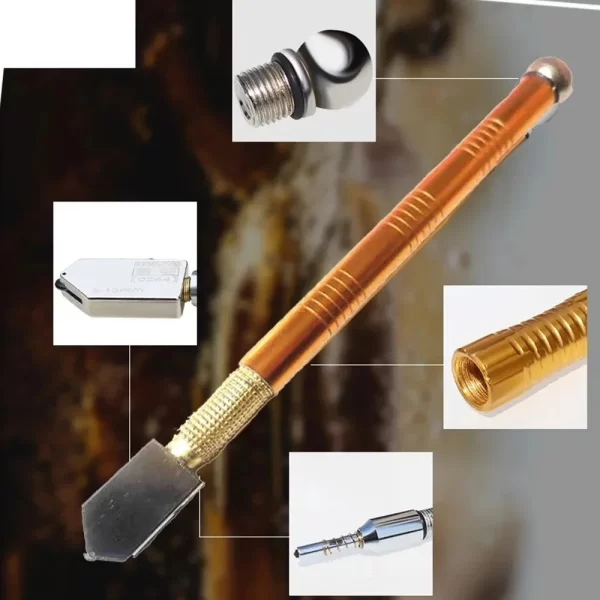 1006BLD Lâmina de roda portátil profissional, cortador de vidro diamanteado, punho de metal antiderrapante, ferramentas manuais - Imagem 4