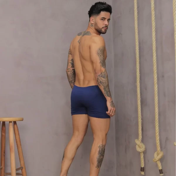 Kit Com 3 Cuecas Boxer Masculinas De Microfibra Lisas - Imagem 6