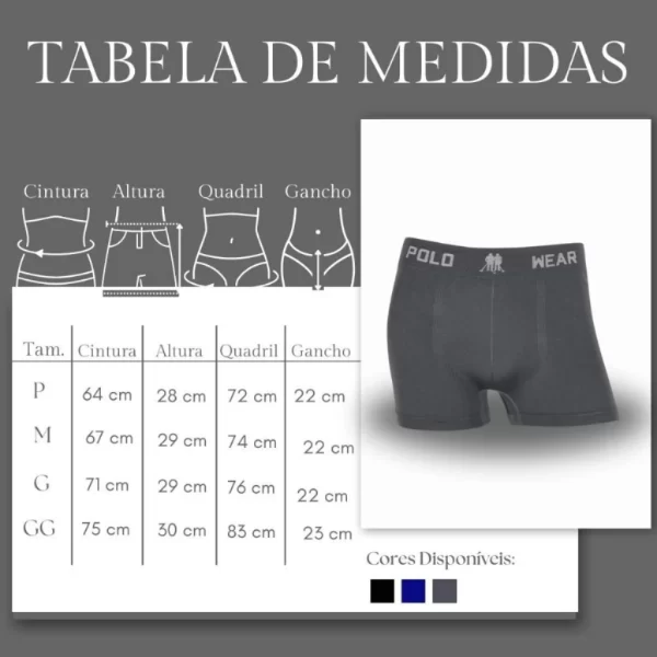 Kit 4 Cueca Boxer Masculino Polo Wear Microfibra Original - Imagem 6