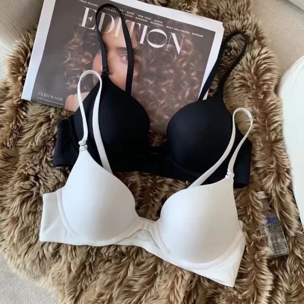 Sutiã sem costura com fechamento frontal, sutiã para mulheres, copo pequeno, sem fio, almofadas finas, lingerie sexy feminina, roupa íntima - Imagem 5