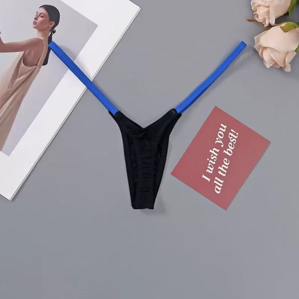 Mulheres t voltar sexy 18 fantasia roupa interior feminina clássico t calças alças finas cintura baixa multi-cor costura elástica lingerie erótica - Imagem 4