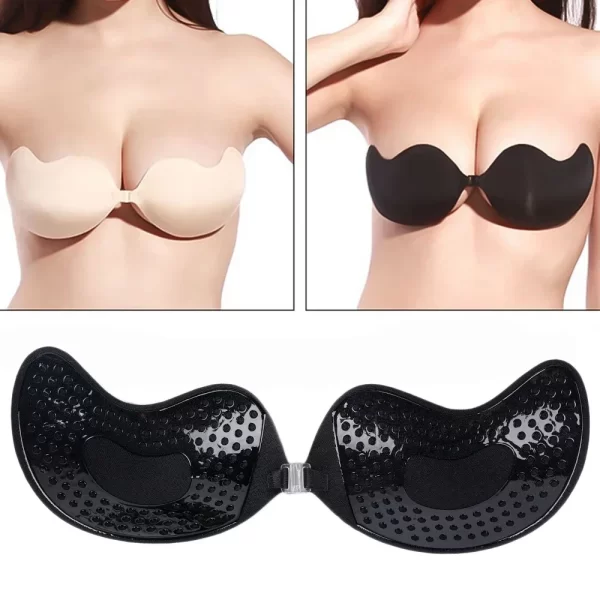 Sutiã push up invisível para mulheres, sutiã sem alças sem costas, fechamento frontal sem costura, roupa íntima de silicone, almofada de sutiã autoadesiva - Imagem 5