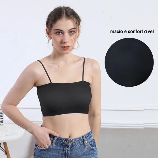 Kit com 3 Sutiãs Top com Colete Sem Costura e Sem Vestígio de Aço - Imagem 4