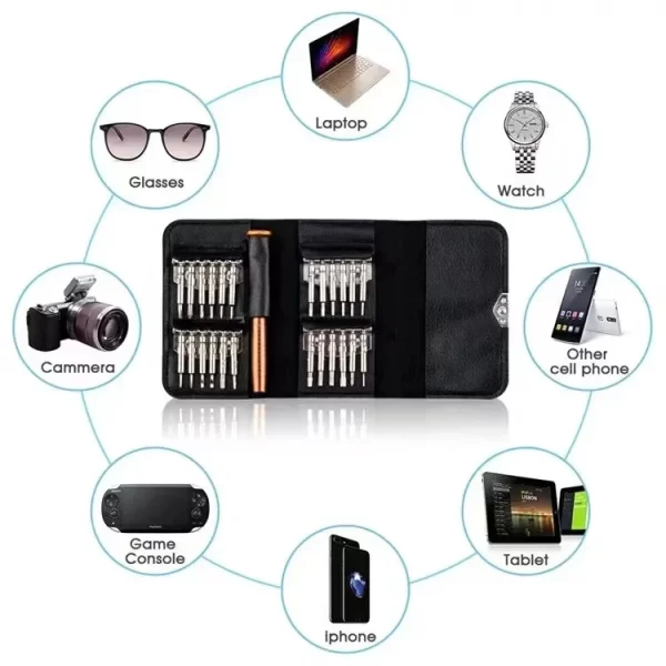 Kit de ferramentas 25 em 1 teclas de jogo para conserto de notebook de telefone - Imagem 2