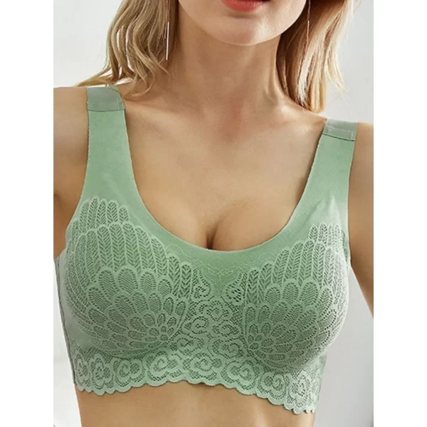 Top Sutiã Renda 5D Sem Costura com Bojo Removível - Imagem 2