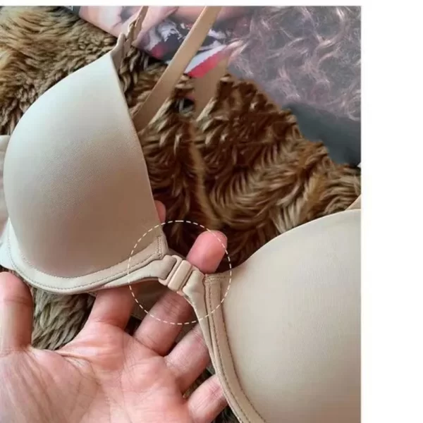 Sutiã sem costura com fechamento frontal, sutiã para mulheres, copo pequeno, sem fio, almofadas finas, lingerie sexy feminina, roupa íntima - Imagem 4
