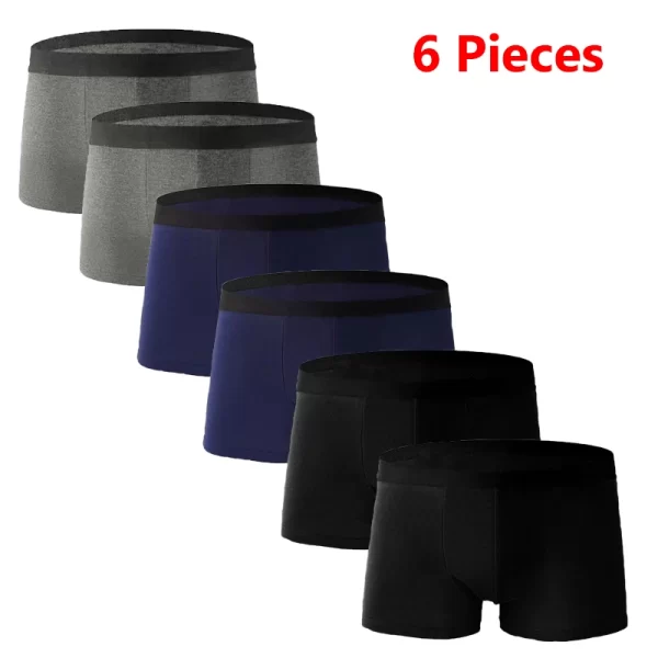 Alobee 2024 calcinha de algodão pacote masculino caixa de roupa interior deslizamento kit masculino boxer e cuecas para homme conjunto luxo shorts - Imagem 6