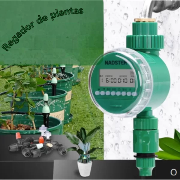 Sistema Controlador De Irrigação automático, Eletrônico LCD Display, Temporizador De Água para Jardim e plantas - MZ-GM5