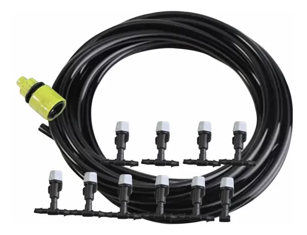 Kit Gotejador Irrigação De Hortas Jardim 10m Neblina - Imagem 2