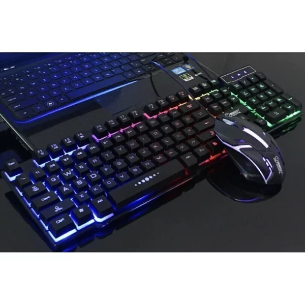 Kit Teclado Mouse Gamer LED USB Membrana Iluminado Ergonômico ABNT2 Confortável Precisão Jogos PC Notebook Desktop Computador - Imagem 3