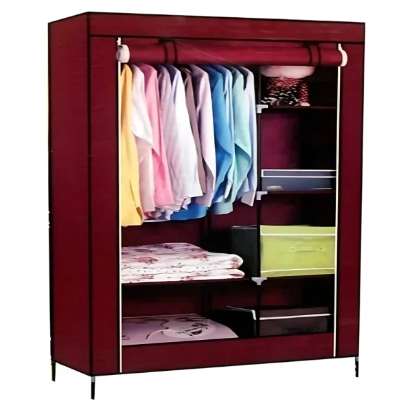 Guarda Roupa Organizador Armário Multiuso Compacto Arara Portatil Cabideiro Dobrável - Imagem 3