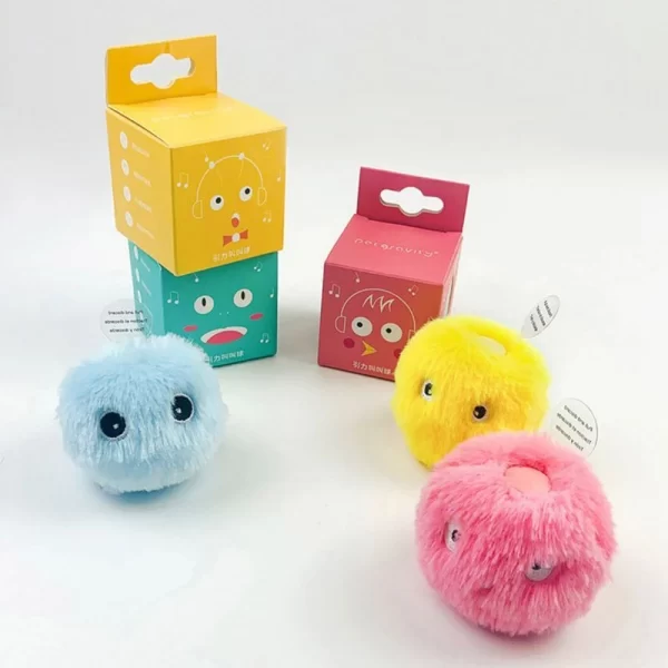 Brinquedos De Bola De Gato Inteligentes Kitten Plush Treinamento Elétrico Interativo Toque De Sonorização Do Produto Pet Squeak - Imagem 2