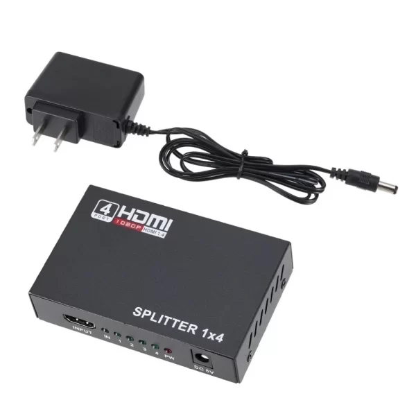 Splitter Distribuidor HDMI 1x4 Divisor Full HD 1080p Versão 1.4 3D Alta Definição Compatível com TV Monitor Projetor Console - Imagem 3