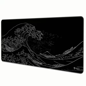 Mouse Pad Gamer Extra Grande Profissional Branco e Preto