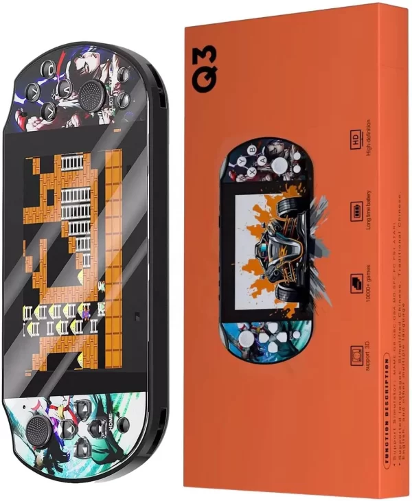 Mini Console Vídeo Game Portátil Q3 Retro Jogos PS1 Fliperama Tela Compacta Diversão Móvel Entretenimento Portátil Controle - Imagem 3